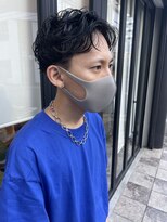ヘアー アイス ルーチェ(HAIR ICI LUCE)&nbsp;センター分けパーマ マッシュパーマ メンズパーマ 担当山中