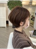 質感UPカラー♪カーキベージュ×束感ショート20代30代40代50代