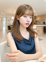 アフロートリノ(AFLOAT Leino)&nbsp;2wayバング 韓国前髪 シースルー ミディアム くびれ#