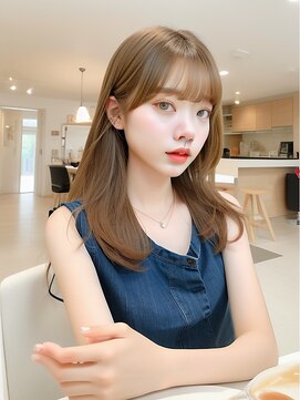 アフロートリノ(AFLOAT Leino) 2wayバング 韓国前髪 シースルー ミディアム くびれ#