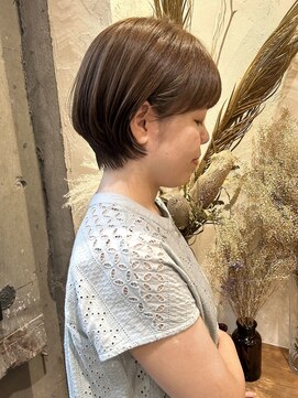 ゴーシェン 津田沼本店(Goshen) オリーブベージュ×ショートボブ