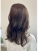 ゆるふわセミロング×プラチナグレージュ