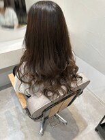 ラビス クローバー(Lovis clover)&nbsp;『ゆうあ』黒髪/グレーベージュ/レイヤーロング/前髪パーマ