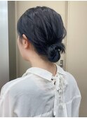 ブルーブラック　ブリーチなしカラー　ネイビーカラーラベンダー