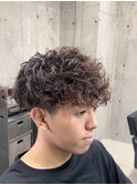 ハイトーンカラー/マッシュパーマ/アースカラー/men's/
