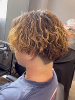 エルマーク 枚方(L-MARK)&nbsp;スパイラルパーマツイストパーマアップバング短髪メッシュ