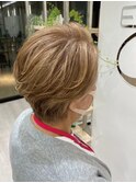 白髪を活かした3Dハイライトカラー