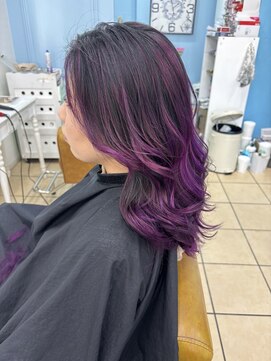 シャルティア(SHALLTIA) 紫グラデーション【山口市美容室】【山口市グラデーション】