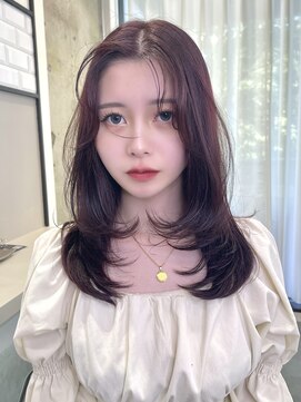 リリー(Lilley) チェリーレッド×小顔レイヤー×韓国風巻き×髪質改善