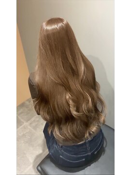 ノー バイ イオエ 西梅田(no. by ioe) ブリーチなしカラー/髪質改善/ミルクティーベージュ/小顔ヘア