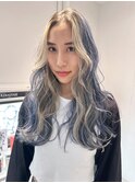 ロング顔周りレイヤー韓国ヘアおくれ毛美髪_ba546812