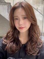 メゾンアクア 表参道(Maison ACQUA) +小顔ミディアムパーマミディアムデジタルパーマボブパーマ黒髪