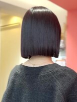 ロンドヴァリー 渋谷店(Lond vallee)&nbsp;【山崎限定】冬でのワインレッドストン地毛風ストレートボブ