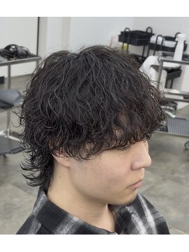 波巻きパーマ×ウルフ