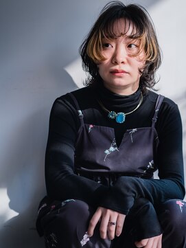 ヘアークラフト(Hair Craft) ニュアンスパーマ×ウルフレイヤー【岡山】ダブルカラー