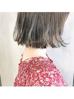 ミント(mint) 切りっぱなしボブ&赤み除去グレージュ!