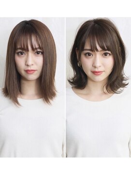 ガレリアエレガンテ 栄店(GALLARIA Elegante) ガレリアエレガンテ栄店 小顔菱形ミディアムbefore→after