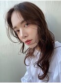 小顔かきあげロング/20代30代/大人小顔ロング