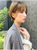 TLUUSアプリコットオレンジハイライトカラーくびれヘア