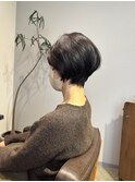 ダークアッシュ×360度美魔女ショート髪質改善小顔首長マッシュ