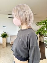 ディオン(Dion)&nbsp;ボブウルフ_ホワイトベージュカラー