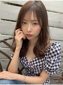 レイヤーカット 韓国ヘア くびれヘア くびレイヤー 小顔前髪