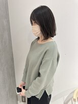 ヨーク(YOKE)&nbsp;YOKE 切りっぱなしボブ外ハネボブくびれボブオリーブグレージュ