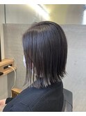 切りっぱなしミディアムボブ