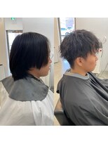 ザワン(The one)&nbsp;ダークアッシュ/ニュアンスパーマ/韓国マッシュ/スペインカール