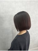 ボブ×ベージュブラウン