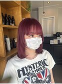 顔周りレイヤー×ピンクカラー