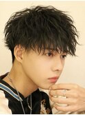 波巻きパーマメンズツイストスパイラルパーマツーブロック