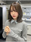 ミディアム　ボブ　レイヤー　髪質改善　カラー　福岡美容室