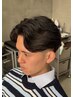 【抜け感】フェザーパーマ+メンズカット ¥12,760~