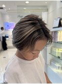 ハイトーンカラー#ハイライトバレイヤージュニュアンスパーマ