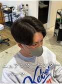 MEN’S/リバースセンターパート/ニュアンスパーマ/南堀江