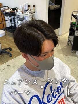 ルースト 南堀江店(ROOST) MEN’S/リバースセンターパート/ニュアンスパーマ/南堀江