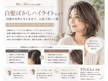 ステラ(STeLLa)の写真/《京橋》【白髪ぼかし】お悩みとトレンドを掛け合わせたカラー技術がミドル世代から圧倒的に支持!