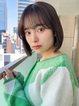 ロンド 銀座(Lond) ☆春日☆縮毛矯正ミルクブラウンダウンバングダークパープル5