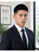 MEN's Baguz MEN'Sカット/ MEN'Sパーマ/ MEN'Sカラー 高めフェード×男らしい束感ベリーショート