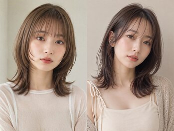 ヘッズ 高木瀬店(HEADS)の写真/カット+カラー￥7900*髪質改善×透明感カラーでツヤ髪が叶う◎ダメージレスなハイトーン&ダブルカラーも人気