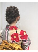 イマドキな抜け感あり！後れ毛が可愛い浴衣ヘアアレンジ