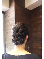 ミックスカール(Mixcurl) 結婚式 編み込みアレンジ