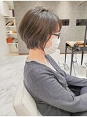 20代30代40代/大人可愛いひし形丸みショートボブ