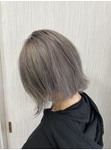 外ハネボブ/ダークシルバー/ハイトーン