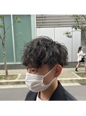 波パーマ マッシュ 刈り上げ ツーブロック