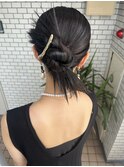 アップスタイル　タイトヘア　個性派ヘア　お呼ばれヘア