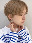 マッシュショート　前髪長めショート　丸み　ショートカット