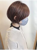 前下がり丸みショートボブ