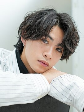 リップス 立川(LIPPS) 【LIPPS立川】大学生向けツイストスパイラルセンターパート 黒髪